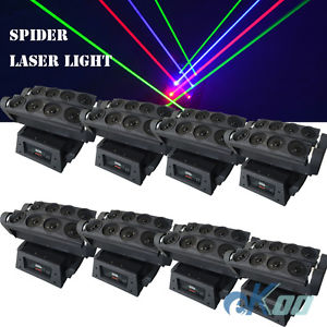 8 Units RGB Beam Moving Head Spider Laser Stage Light DJ Club American