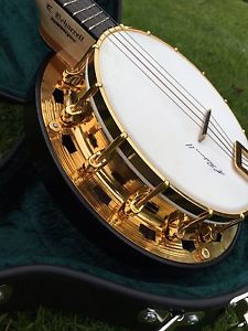 Gold Ukulele Banjo, Abbott 'Monarch' By Eric Beharrell  And Custom Hard Case