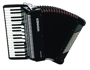 NEW Hohner BR72B Bravo III Piano Black Accordion 72 Bass 34 key 3 Reed