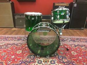 1970s Ludwig green vistalite 22/16/12 vintage drums