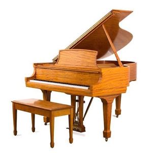 Rare Flame Mahogany STEINWAY & SONS "CROWN JEWEL” Model L Grand Piano Made  2002