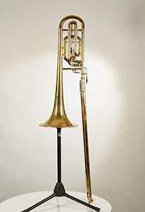 1977 Vintage Bach Stradivarius 50B Bass Trombone Double Valve with case and bag