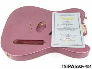 Fender USA Custom Shop Postmodern Relic Telecaster BODY Tele Nitro Burgundy Mist