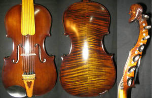 Guarneri style SONG Brand concert7×7string 17" Viola d'Amore,powerful sound#2806