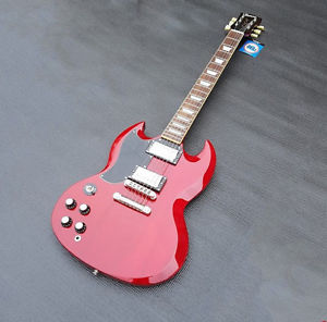Fernandes Burny RSG-55 LH 63' Left Handed Electric SG Style Guitar Cherry