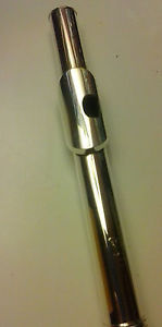 NAGAHARA HM.950 silver flute headjoint, 18k white gold ext riser