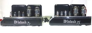 Two(2) Used McIntosh 75 Vintage Monaural  Amplifier- Chrome/Black.