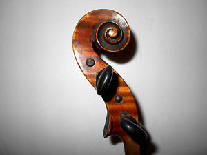 Vintage Antique Old German "Stradiuarius" 2 Pc Curly Maple Back Viola