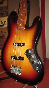 Circa 2005 Fender Jaco Pastorius Jazz Bass Sunburst With Original Hard Case Cool