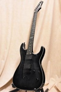 Dean CUSTOM 450 FM Series Custom 450 Flame Top w/EMG Trans Black Used #g1687