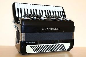 Scandalli Vintage LMMH Accordion 120 bass Polifonico XIVTS Fisarmonica + Case