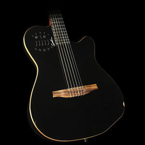 Used Godin ACS-SA Slim Nylon Electric Guitar Black Pearl