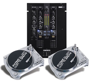 2 DJ TECH SL1300 MK6 USB DIR DRIVE TURNTABLES + RELOOP RMX22i DJ MIXER Auth. DLR