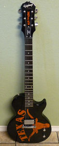 SUPER RARE TEXAS LONGHORNS LIMITED EDITION GUITAR EPIPHONE ELECTRIC UT SIGNED