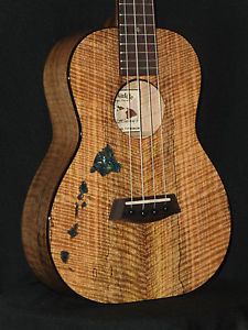 KANILEA ISLANDS CUSTOM RARE PREMIUM CURLY SPALTED MANGO 4 STRING TENOR UKULELE