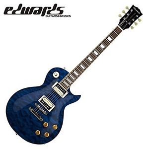 Edwards E-LP-100SD/QM Black Aqua E-Guitar