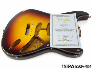 Fender USA Custom Shop 1958 Relic Stratocaster BODY Strat Chocolate Sunburst