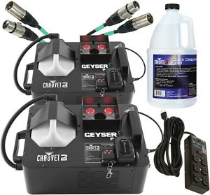 Chauvet DJ Geyser P4 2-Pack w/ Cables & Fluid