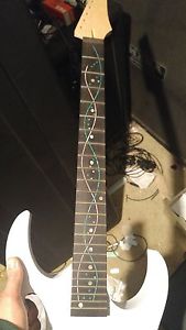 USA MADE CNC CUT DNA INLAY EBONY 24 FRET NECK & BODY FITS AANJ IBANEZ RG JEM WOW