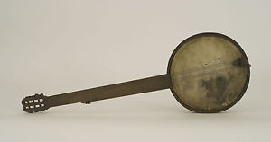 1890s Rare 7 String Fretless Guitar Banjo BRASS London? Minstrel
