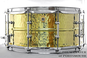 Ludwig Supraphonic Brass Hammered Snare Drum w/ Tube Lugs 6.5x14 - LB422BKT