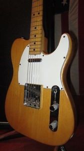 Vintage 1974 Fender Telecaster Electric Guitar Natural w/ Hard Case Plays Great!