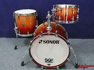 Sonor SQ2 Maple Shellset  -  "Birdseye Sunburst Fade"  -  20,12,14"