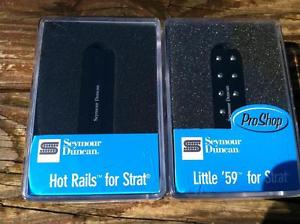 NEW Seymour Duncan Hot Rails Little Lil 59 Pickups BLACK 11205-02-B_11205-21-B