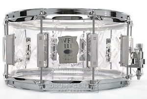 WFLIII Acrylic Snare Drum 14x6.5 Top Hat and Cane