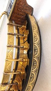 1924 VEGA Vega-Phone TubaPhone deluxe Tenor banjo, Exc Top of the line Ornate