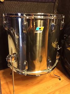 Vintage Ludwig Stainless Steel 18" Floor Tom Includes New+old Hardware