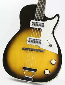 Vintage 1960 Harmony Stratotone H46 Sunburst W/ Original Soft Case!