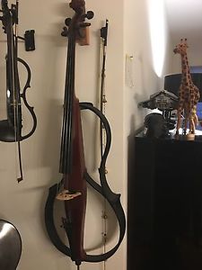 Yamaha Silent Cello SVC-100 Electric with Custom Bridge