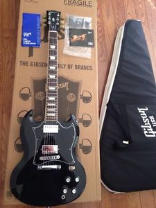 Gibson 2016 SG Standard Ebony Black With Gig Bag ACDC