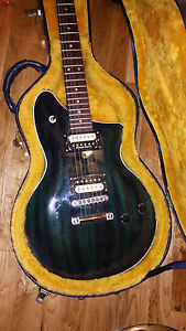 *RARE trans blue Washburn USA CT-3 P-3 guitar Seymour Duncans w/ original Case