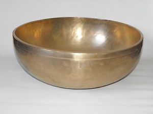 XXL Fuss Klangschale singing bowl Nepal Tibet 10600 Gramm Ton H+Fis+F+Cis Ø 50cm