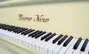 Tesoro Nero - High Gloss Cream Baby Grand Piano - Summer Sale 20% off!