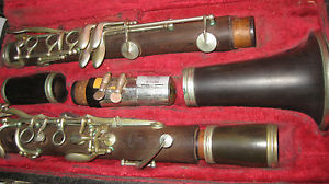Antique French B Wood Clarinet-GODFROY AINE Paris-Monogram P.C