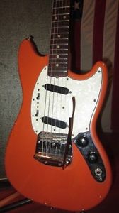 Vintage Original 1965 Fender Mustang Orange With Original Hardshell Case Cool