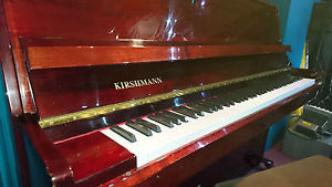 Kirshmann High gloss mahogany overstrung piano and stool PRICE REDUCED!!!