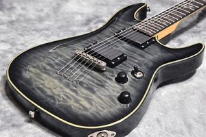 SCHECTER Damien Elite AD-DM-EL See-thru Black Electric Guitar Free shipping