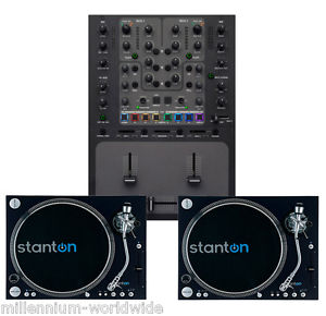 2 STANTON ST150 DIRECT DRIVE TURNTABLES w/RANE TTM57MKII DJ MIXER Authorized DLR