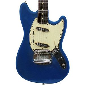 1966 FENDER MUSTANG ELECTRIC GUITAR BLUE VELOUR COVERING