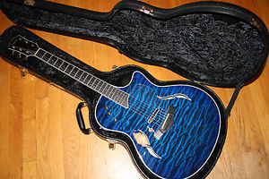 Taylor T5-S1 Flame Maple Top Blue Edgeburst Acoustic Electric