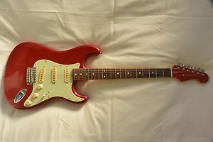 FENDER JAPAN 40TH ANNIVERSARY STRATOCASTER 1994 - 1995 RED FOTO FRAME NECK