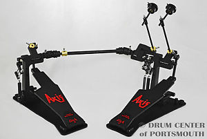 Axis A Longboard Double Bass Drum Pedal Black w/ MicroTune - A-L2CBMT