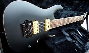 IBANEZ JAKE BOWEN SIGNATURE SERIES JBM27 7-STRING FLAT BLACK GUITAR & HARD CASE