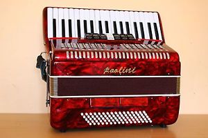 Paolini 80 Bass LMM Accordion Akkordeon Fisarmonica Red + Case + Free Shipping