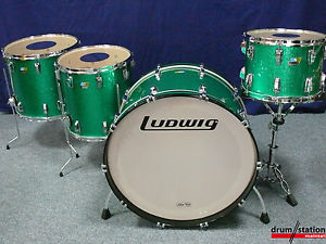 Ludwig USA Classic Maple "Jon Bonham Zep Set" in "Green Sparkle" 26,14,16,18"