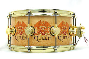 Used DW Collectors Series Roger Taylor Queen Crest Snare Drum 14x6.5